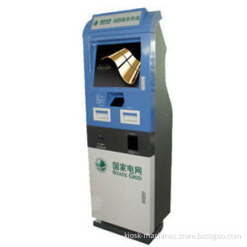 Bank System Bill Payment Kiosk With Bank Passbook And List Printer, Ic Card Reader